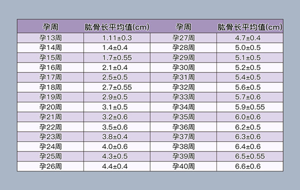 肱骨长以月经龄计算测量胎儿生长